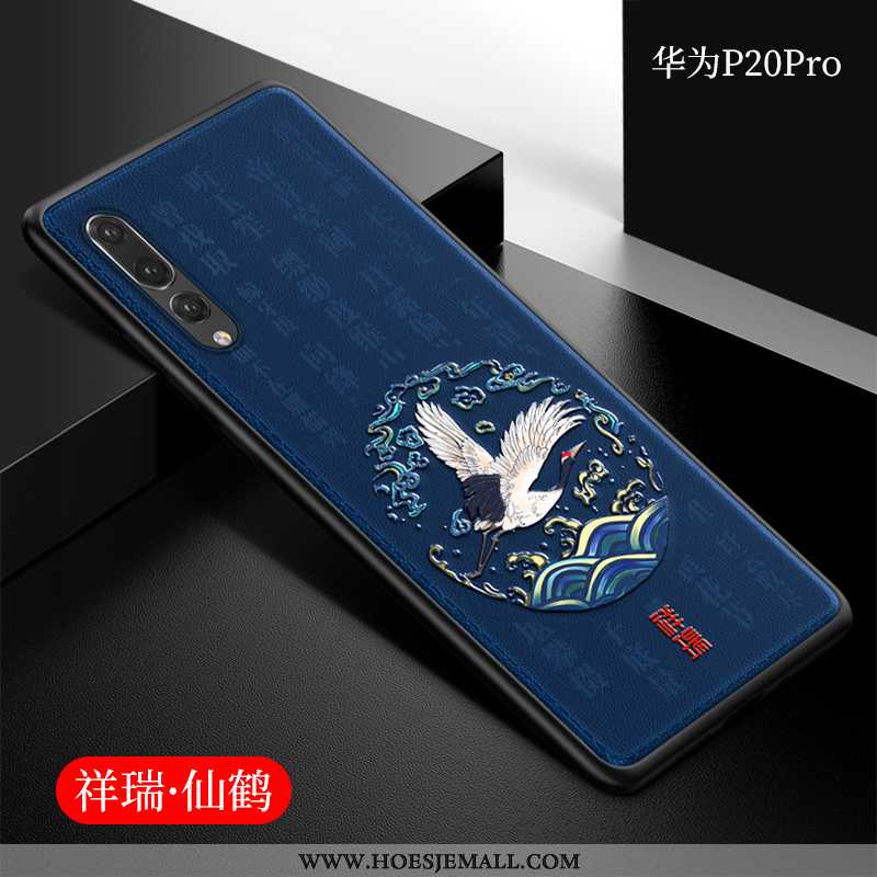 Hoes Huawei P20 Pro Bescherming Trend Wind Anti-fall Mobiele Telefoon Siliconen Blauwe