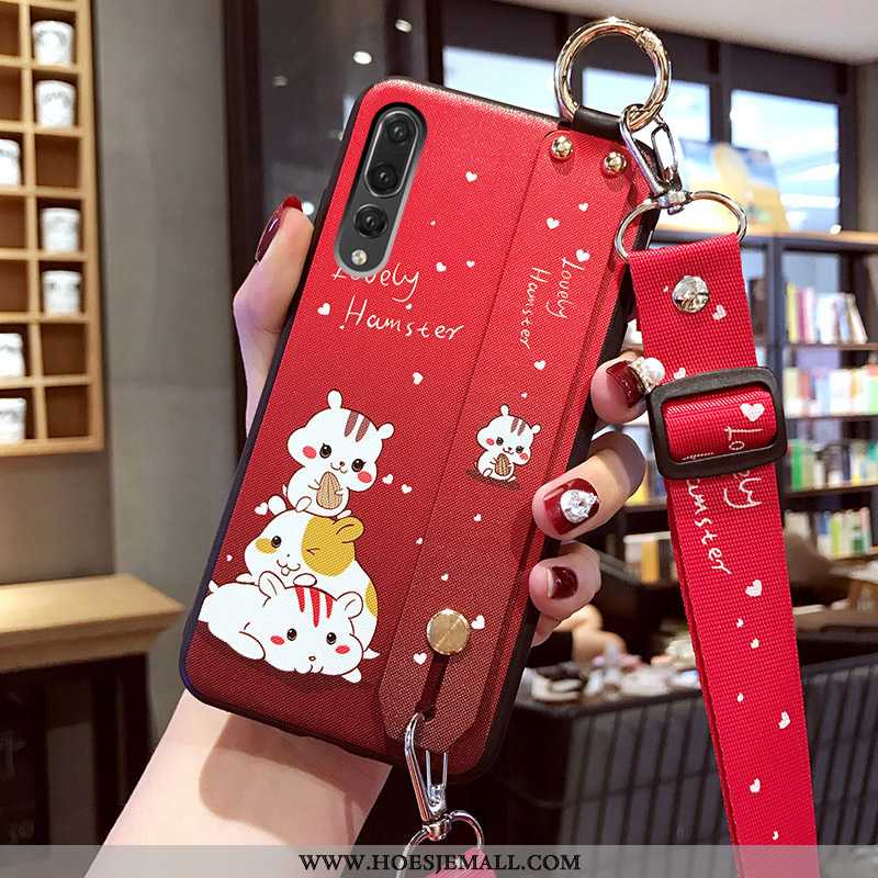 Hoesje Huawei P20 Pro Trend Zacht Hanger Roze Net Red Mobiele Telefoon Spotprent