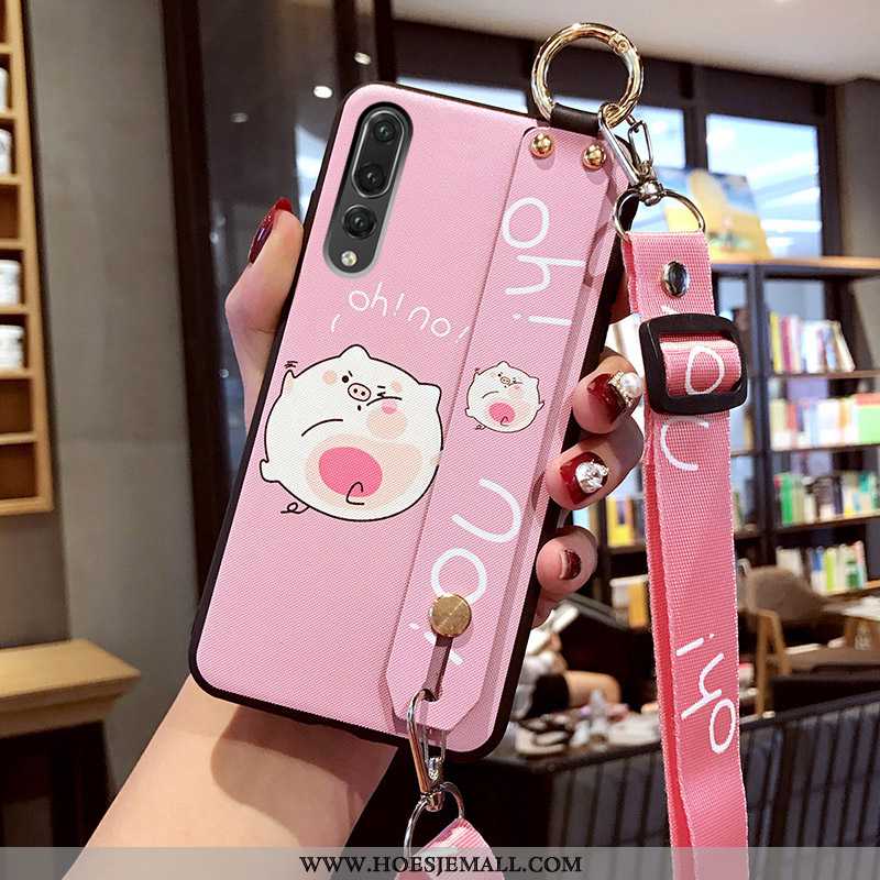 Hoesje Huawei P20 Pro Trend Zacht Hanger Roze Net Red Mobiele Telefoon Spotprent