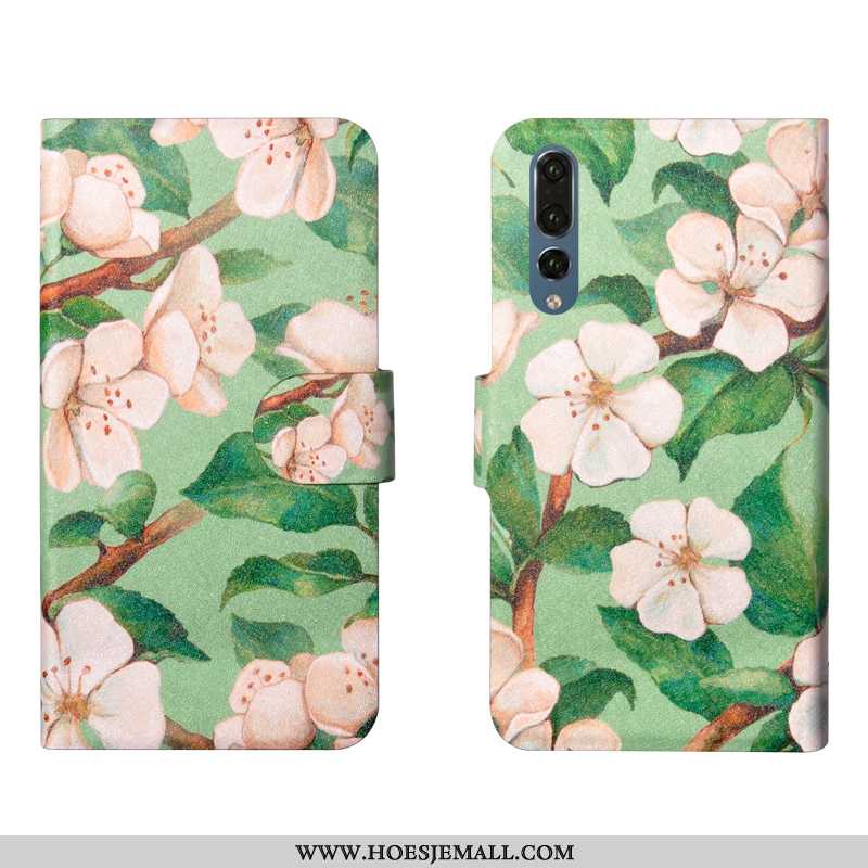 Hoesje Huawei P20 Pro Siliconen Bescherming All Inclusive Zacht Anti-fall Eenvoudige Clamshell Groen