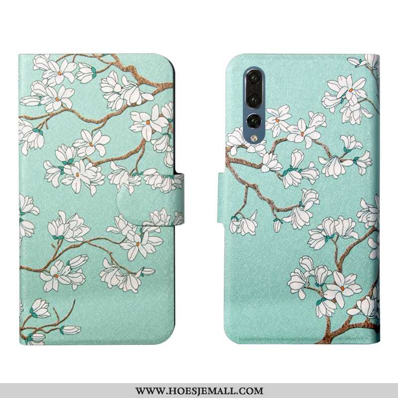 Hoesje Huawei P20 Pro Siliconen Bescherming All Inclusive Zacht Anti-fall Eenvoudige Clamshell Groen