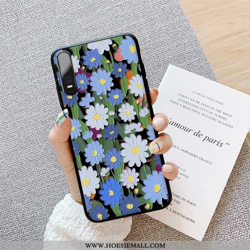 Hoes Huawei P30 Dun Zacht High End Super Siliconen Kunst Anti-fall Blauwe