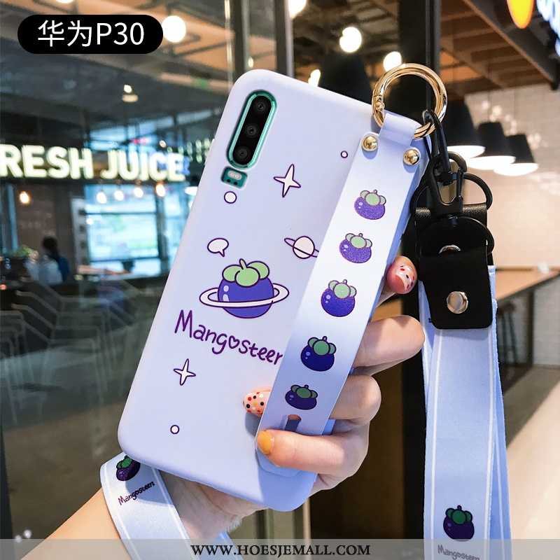 Hoesje Huawei P30 Dun Zacht Opknoping Nek Hanger Mode Wind Rood