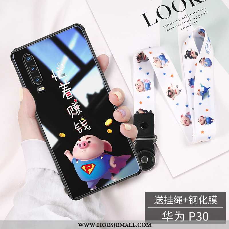 Hoesje Huawei P30 Super Dun Roze Trend Mobiele Telefoon Net Red Glas