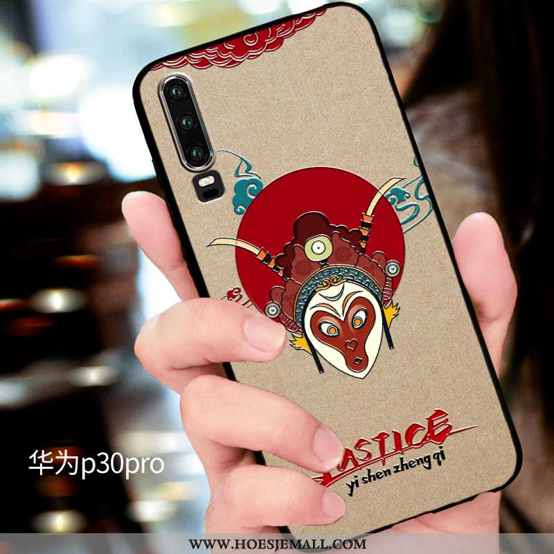 Hoesje Huawei P30 Trend Zacht All Inclusive Net Red Blauw Bescherming Anti-fall Blauwe