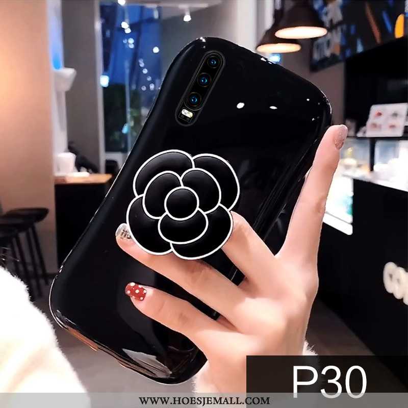 Hoes Huawei P30 Trend Siliconen Mini Ondersteuning Bloemen Licht Net Red Oranje