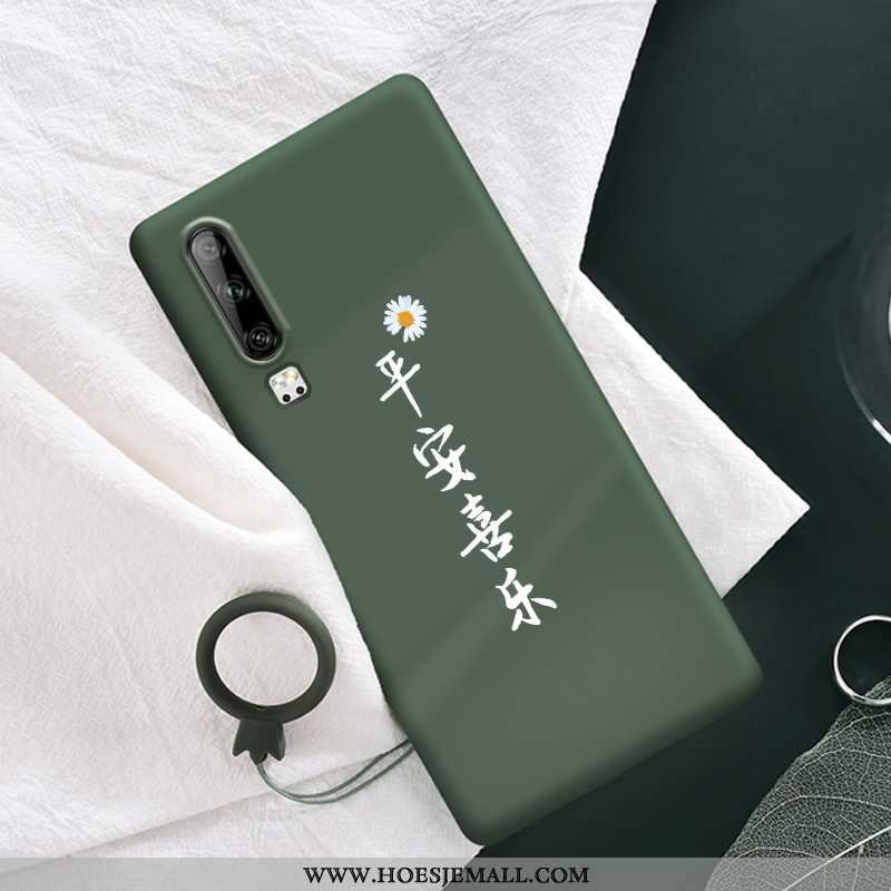 Hoes Huawei P30 Zacht Siliconen Mobiele Telefoon Madeliefjes Nieuw Bescherming Groen