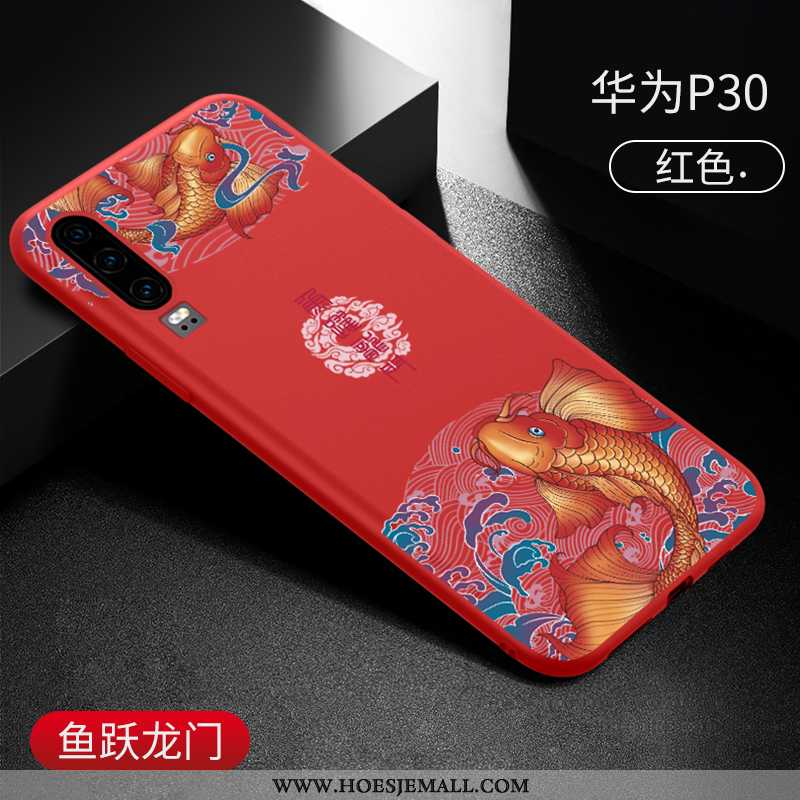 Hoes Huawei P30 Trend Zacht Anti-fall All Inclusive Scheppend Net Red Chinese Stijl Geel