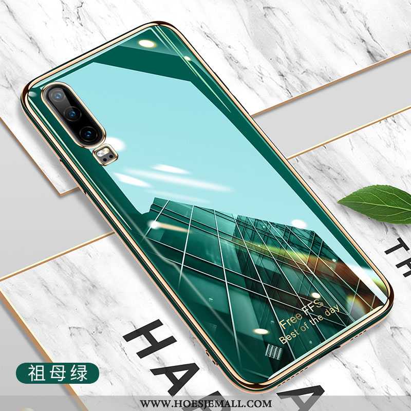 Hoes Huawei P30 Siliconen Bescherming Licht Wind Zacht Eenvoudige Groen