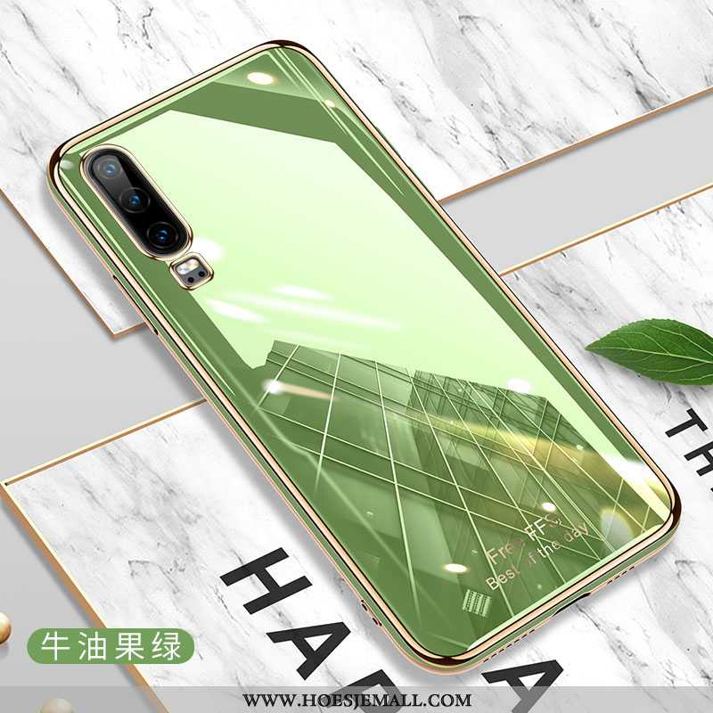 Hoes Huawei P30 Siliconen Bescherming Licht Wind Zacht Eenvoudige Groen