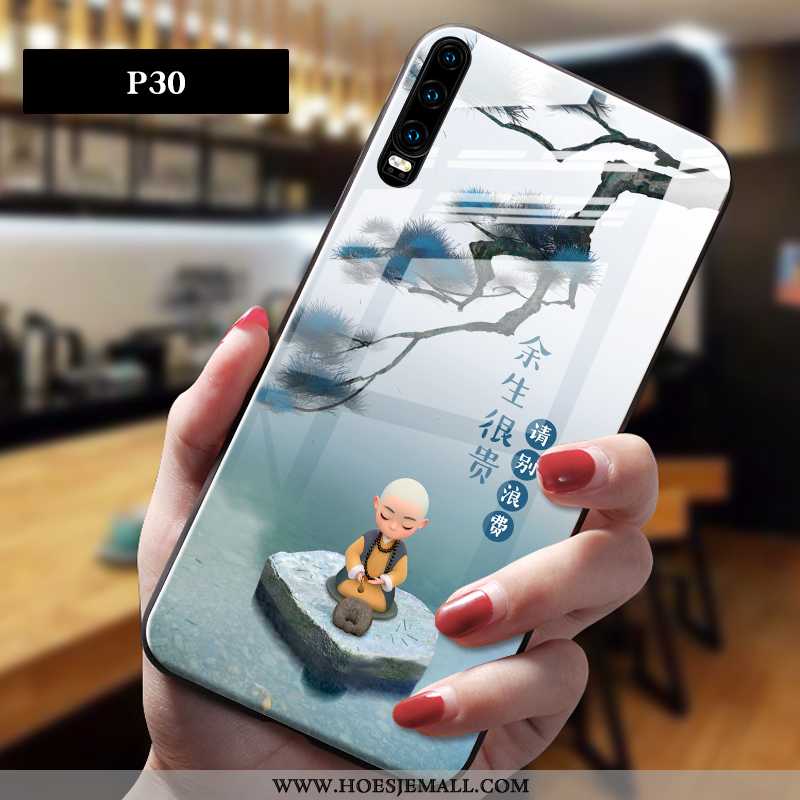 Hoes Huawei P30 Trend Zacht Mooie Bescherming Hoesje Spotprent Persoonlijk Grijs