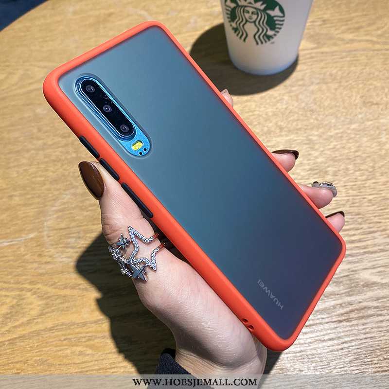 Hoesje Huawei P30 Zacht Siliconen Bescherming Oranje Lovers Persoonlijk Scheppend