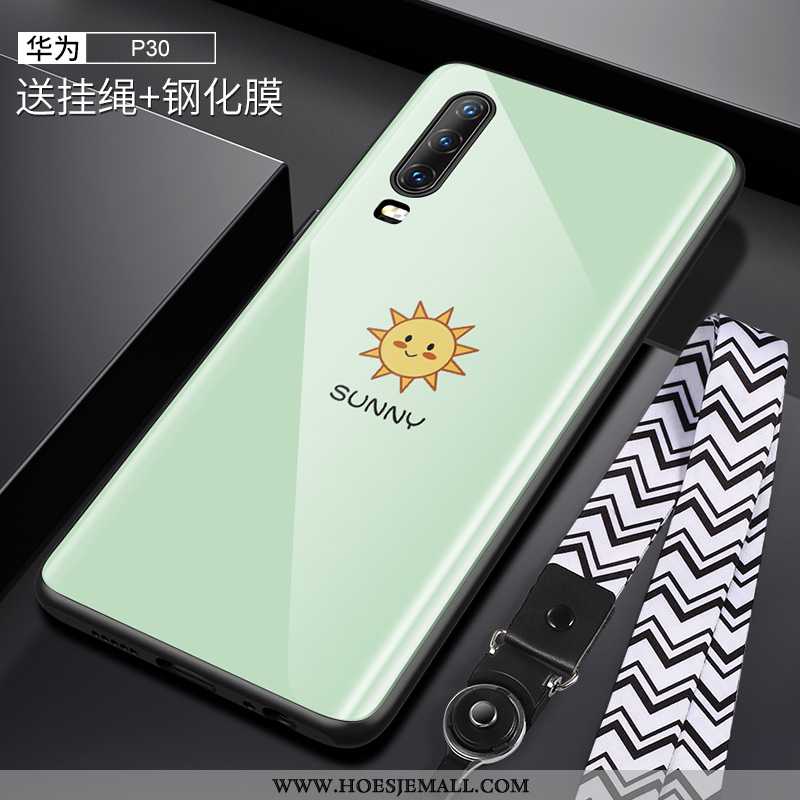 Hoes Huawei P30 Glas Persoonlijk Trend Lovers Groen Bescherming