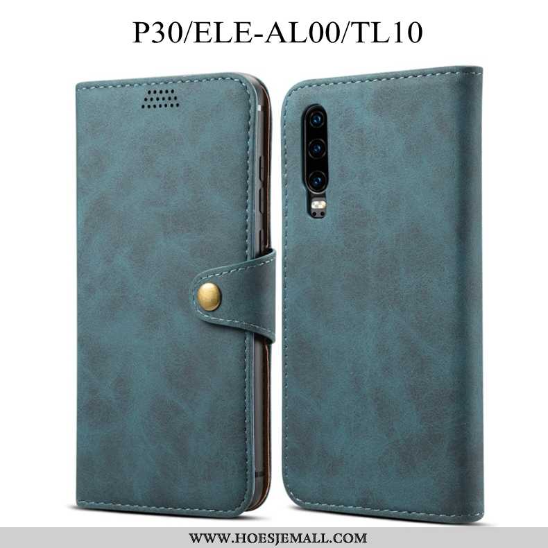 Hoes Huawei P30 Leren Hoesje Zacht Rood Folio Bescherming All Inclusive