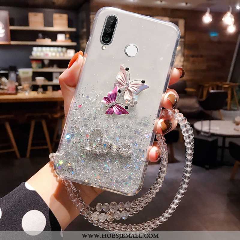 Hoesje Huawei P30 Lite Zacht Siliconen Roze Persoonlijk Mode All Inclusive Mobiele Telefoon Blauwe