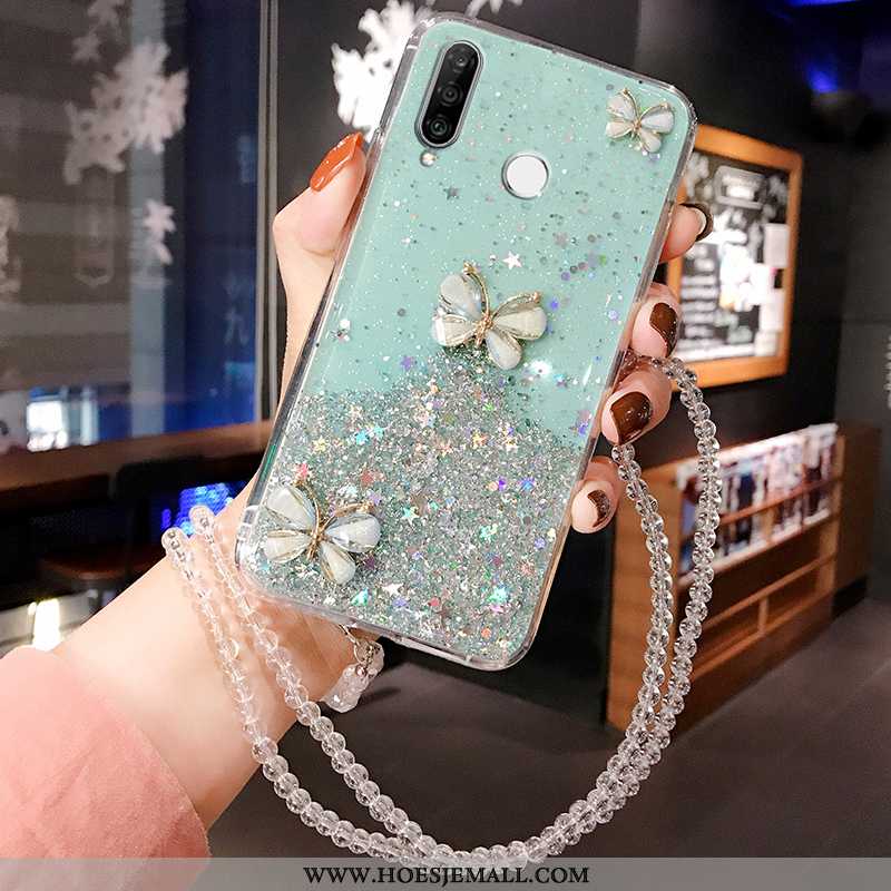 Hoesje Huawei P30 Lite Zacht Siliconen Roze Persoonlijk Mode All Inclusive Mobiele Telefoon Blauwe