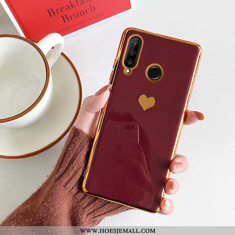 Hoesje Huawei P30 Lite Persoonlijk Scheppend Trend Lovers All Inclusive Wijnrood Liefde Bordeaux