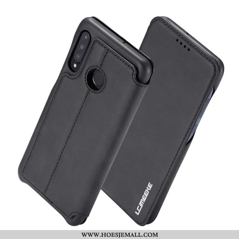 Hoes Huawei P30 Lite Skärmskydd Bescherming Hanger Hoesje Clamshell Anti-fall Khaki