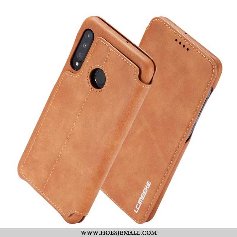 Hoes Huawei P30 Lite Skärmskydd Bescherming Hanger Hoesje Clamshell Anti-fall Khaki