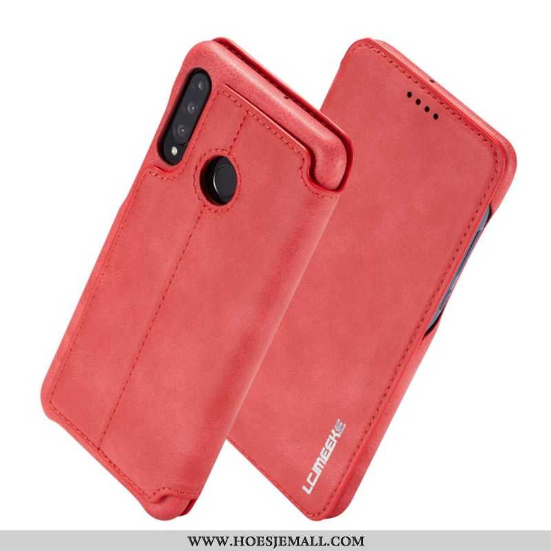 Hoes Huawei P30 Lite Skärmskydd Bescherming Hanger Hoesje Clamshell Anti-fall Khaki