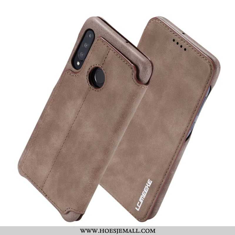 Hoes Huawei P30 Lite Skärmskydd Bescherming Hanger Hoesje Clamshell Anti-fall Khaki