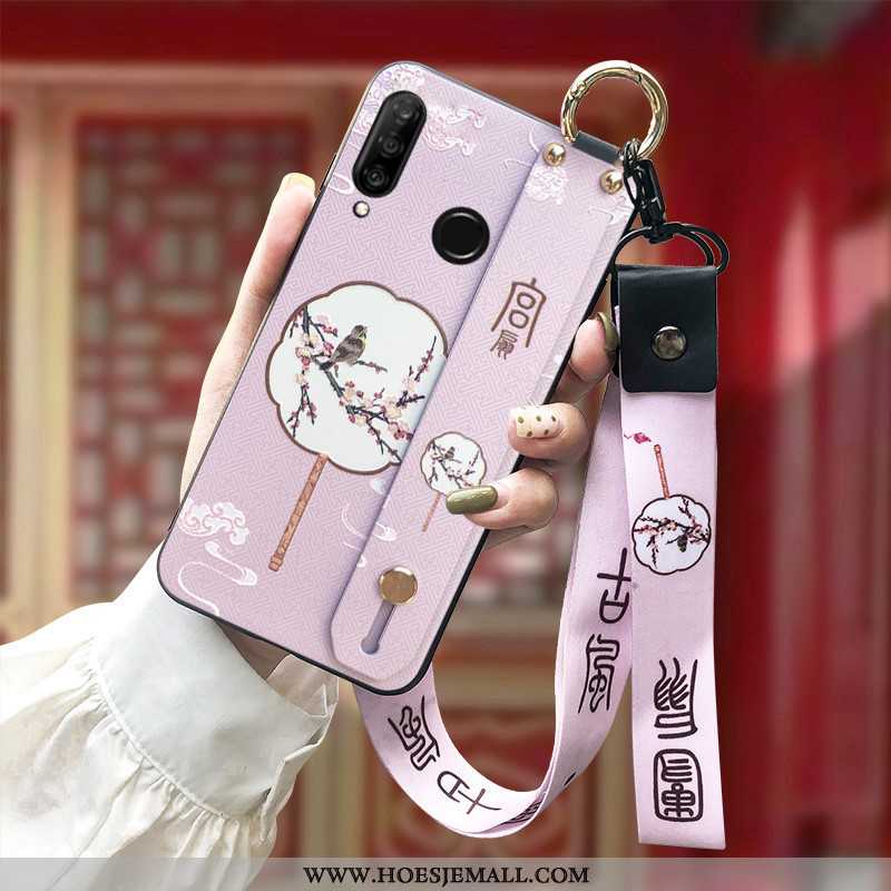 Hoes Huawei P30 Lite Reliëf Zacht Siliconen Bescherming Chinese Stijl Rood