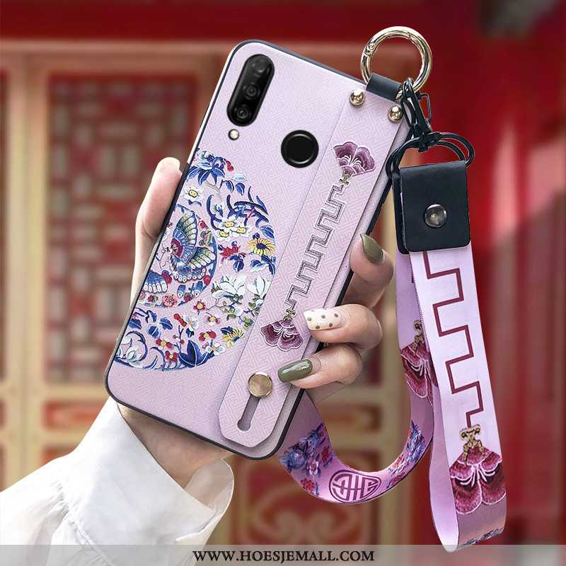 Hoes Huawei P30 Lite Reliëf Zacht Siliconen Bescherming Chinese Stijl Rood