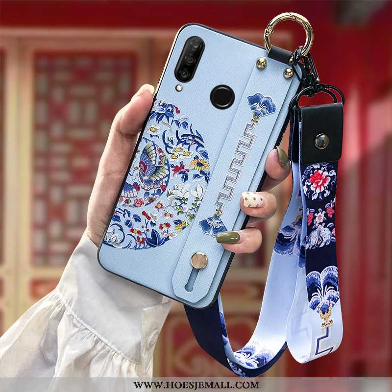 Hoes Huawei P30 Lite Reliëf Zacht Siliconen Bescherming Chinese Stijl Rood