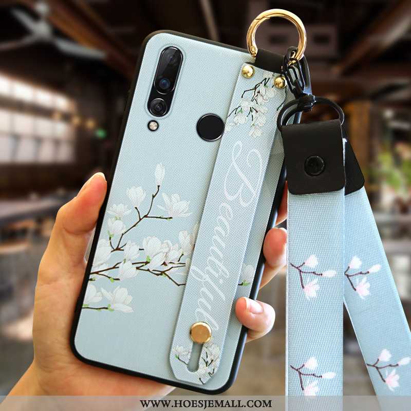 Hoesje Huawei P30 Lite Siliconen Hanger Mobiele Telefoon Hoes Trend Zacht Groen