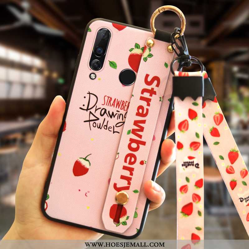 Hoesje Huawei P30 Lite Siliconen Hanger Mobiele Telefoon Hoes Trend Zacht Groen