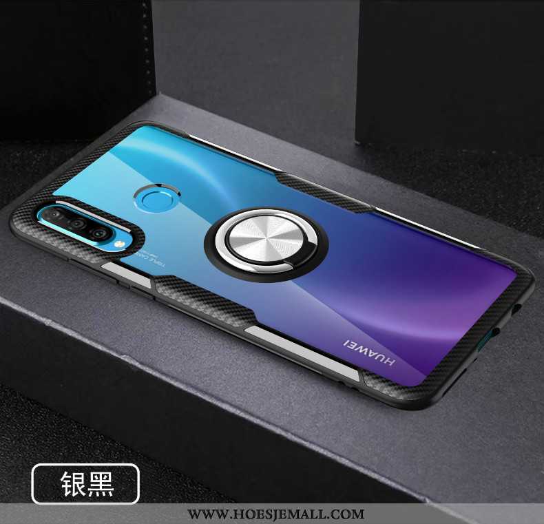 Hoes Huawei P30 Lite Zacht Siliconen Auto Trend Jeugd Eenvoudige Bescherming Zwarte