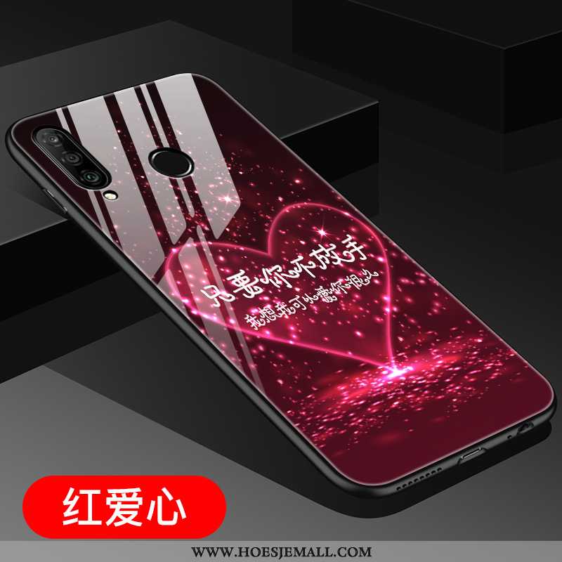 Hoesje Huawei P30 Lite Persoonlijk Mooie Jeugd Licht Hard Rood Driedimensionaal
