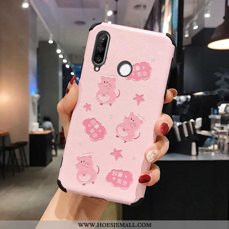 Hoes Huawei P30 Lite Spotprent Mooie Tempereren Nieuw Mobiele Telefoon Skärmskydd Groen