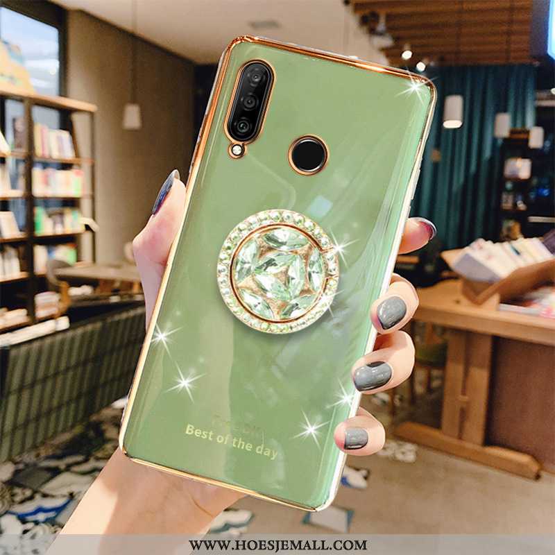 Hoesje Huawei P30 Lite Luxe Zacht Grijs Groen Bescherming Mobiele Telefoon