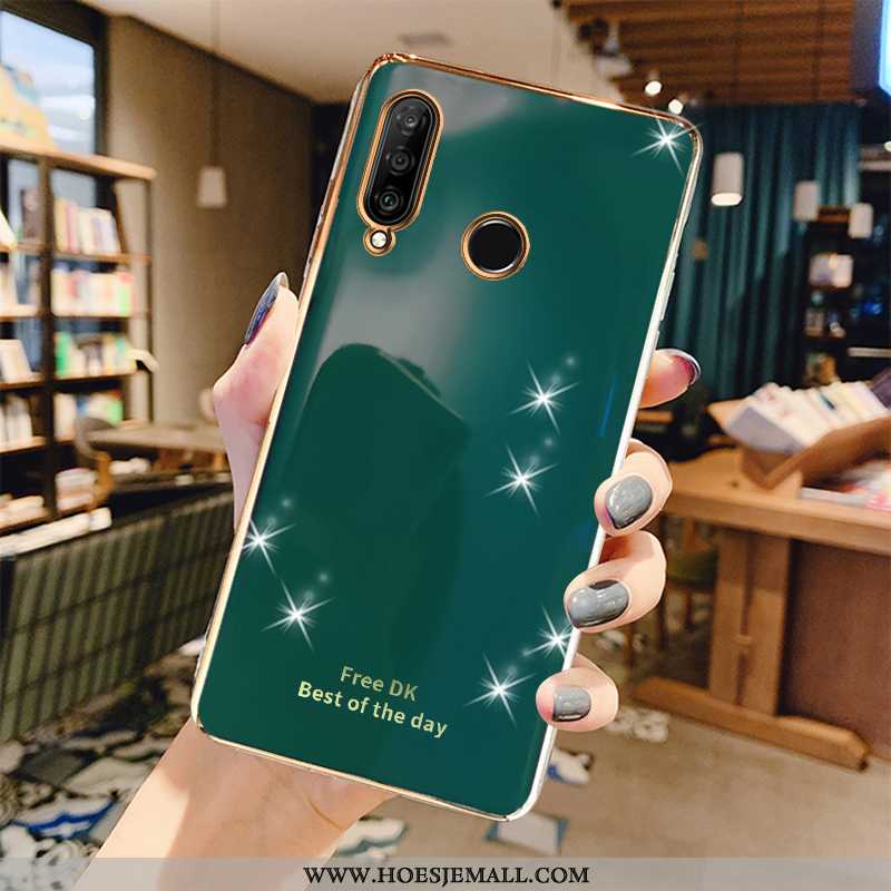 Hoesje Huawei P30 Lite Luxe Zacht Grijs Groen Bescherming Mobiele Telefoon