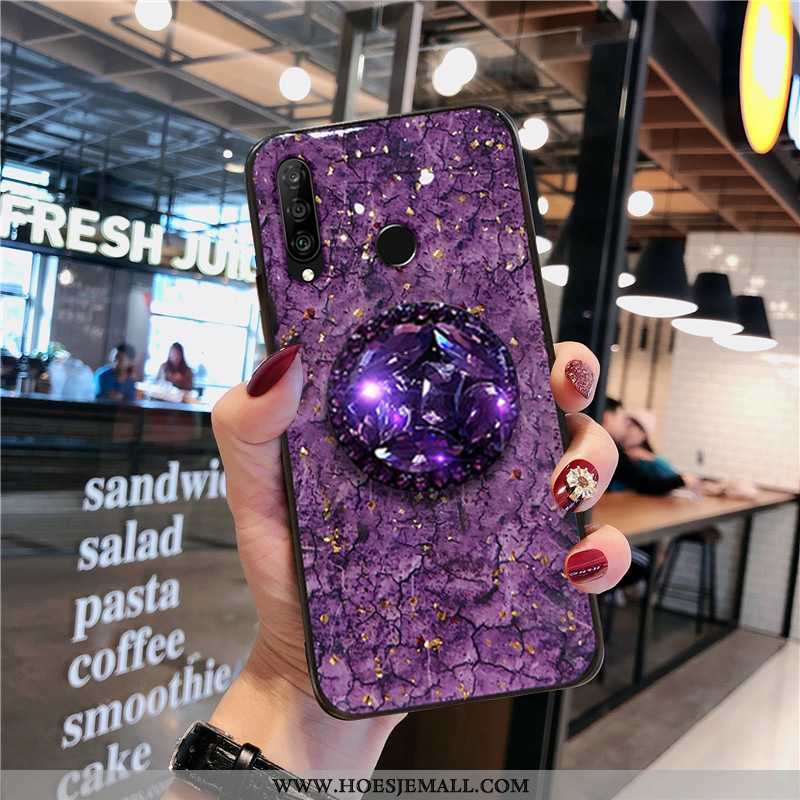 Hoes Huawei P30 Lite Dun Zacht Net Red Siliconen Purper Mobiele Telefoon