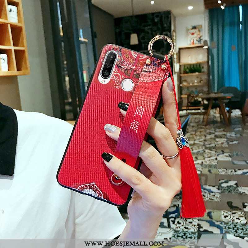 Hoes Huawei P30 Lite Xl Bescherming Hanger Chinese Stijl Trend Net Red Mobiele Telefoon Donkerblauw 