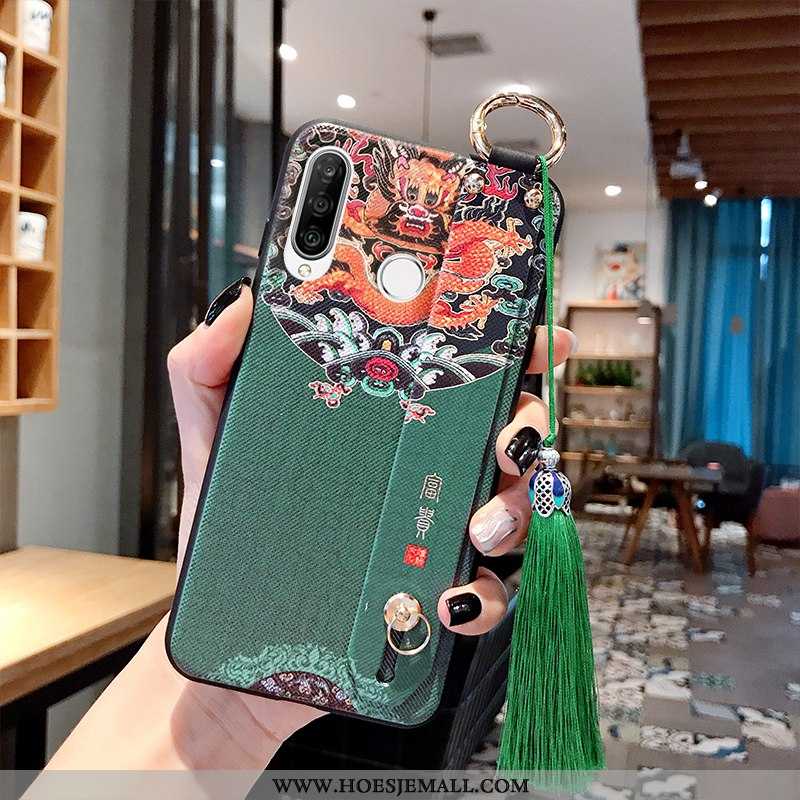 Hoes Huawei P30 Lite Xl Bescherming Hanger Chinese Stijl Trend Net Red Mobiele Telefoon Donkerblauw 