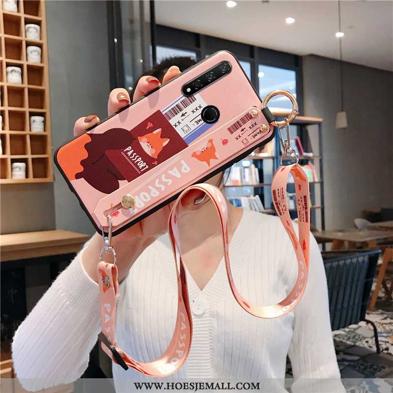 Hoes Huawei P30 Lite Xl Siliconen Bescherming Wijnrood Persoonlijk Scheppend Hoesje Hanger Bordeaux