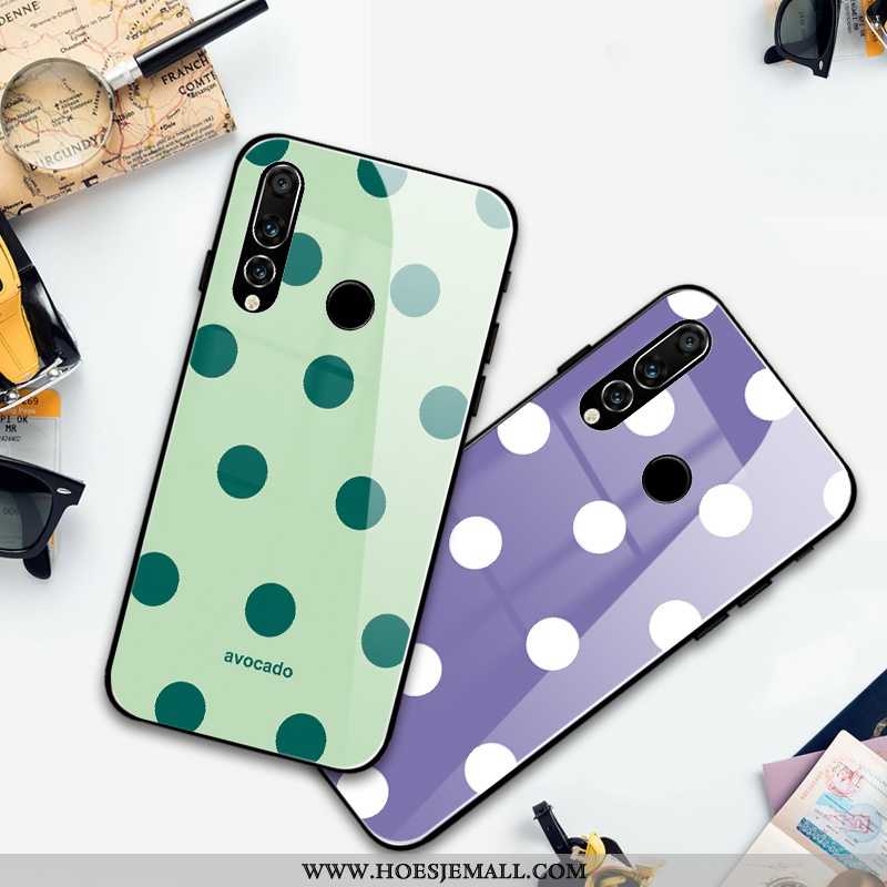 Hoesje Huawei P30 Lite Xl Bescherming Glas Licht Golfpunt Mobiele Telefoon Wind Groen