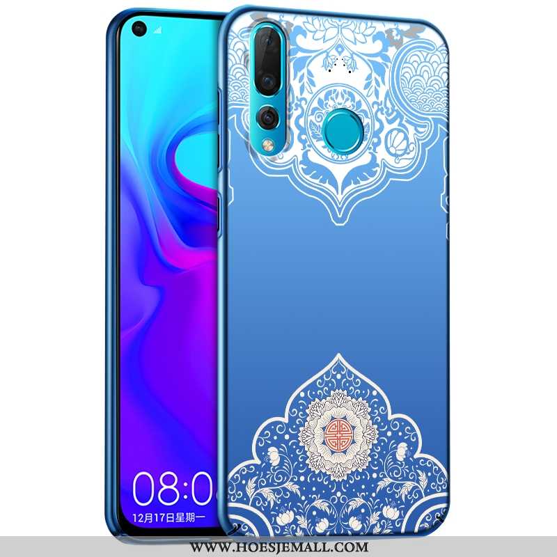 Hoes Huawei P30 Lite Xl Schrobben Super Hoesje Mobiele Telefoon Hard Blauw Dun Blauwe