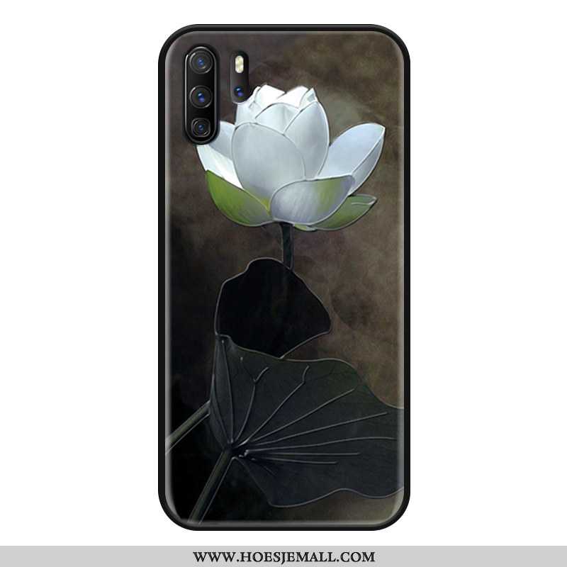 Hoesje Huawei P30 Pro Bescherming Mode Eenvoudige All Inclusive Wit Chinese Stijl Anti-fall Witte