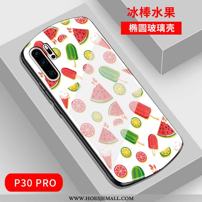 Hoesje Huawei P30 Pro Glas Mode Net Red Spotprent Groen Boog