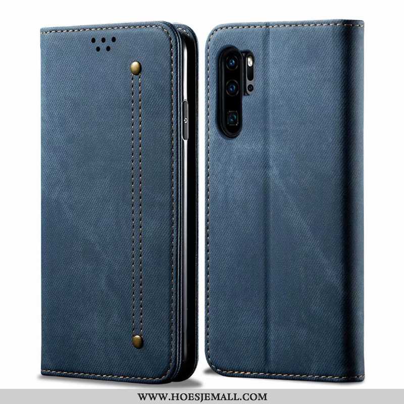 Hoesje Huawei P30 Pro Leren Bescherming Bruin All Inclusive Clamshell Hoes Anti-fall Bruine