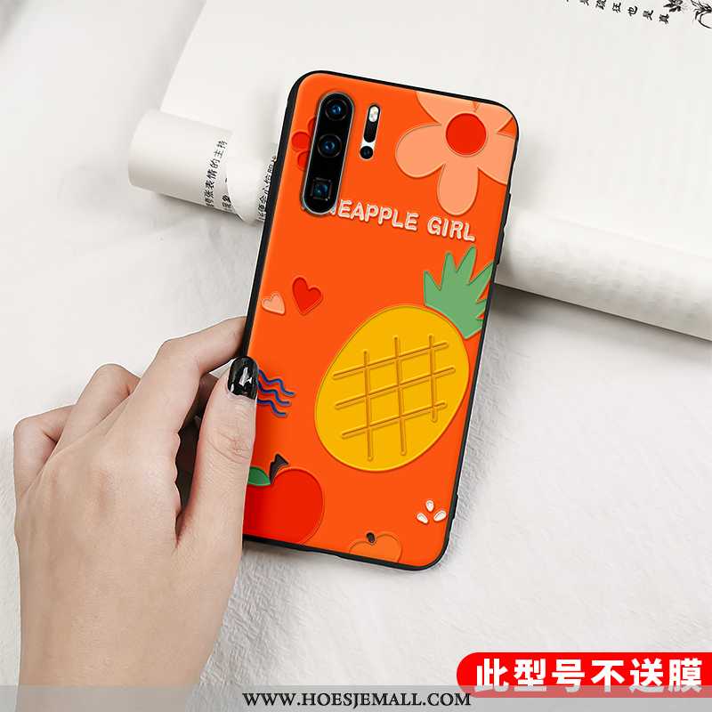 Hoesje Huawei P30 Pro Persoonlijk Scheppend Mooie Fruit Schrobben All Inclusive Zacht Oranje