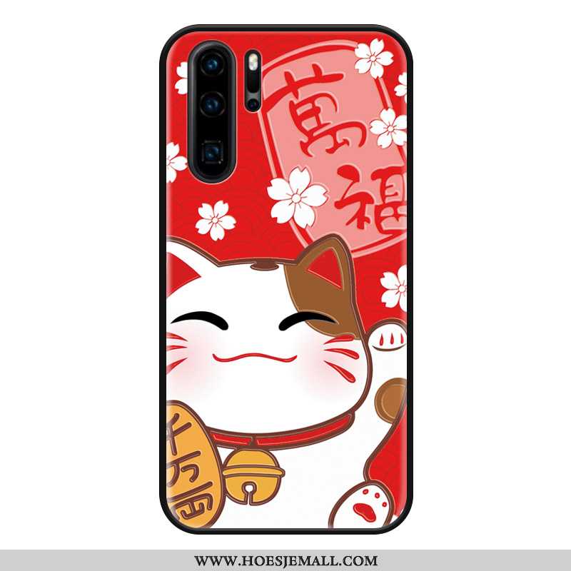 Hoes Huawei P30 Pro Trend Siliconen Lovers Schrobben Mobiele Telefoon All Inclusive Net Red Rood