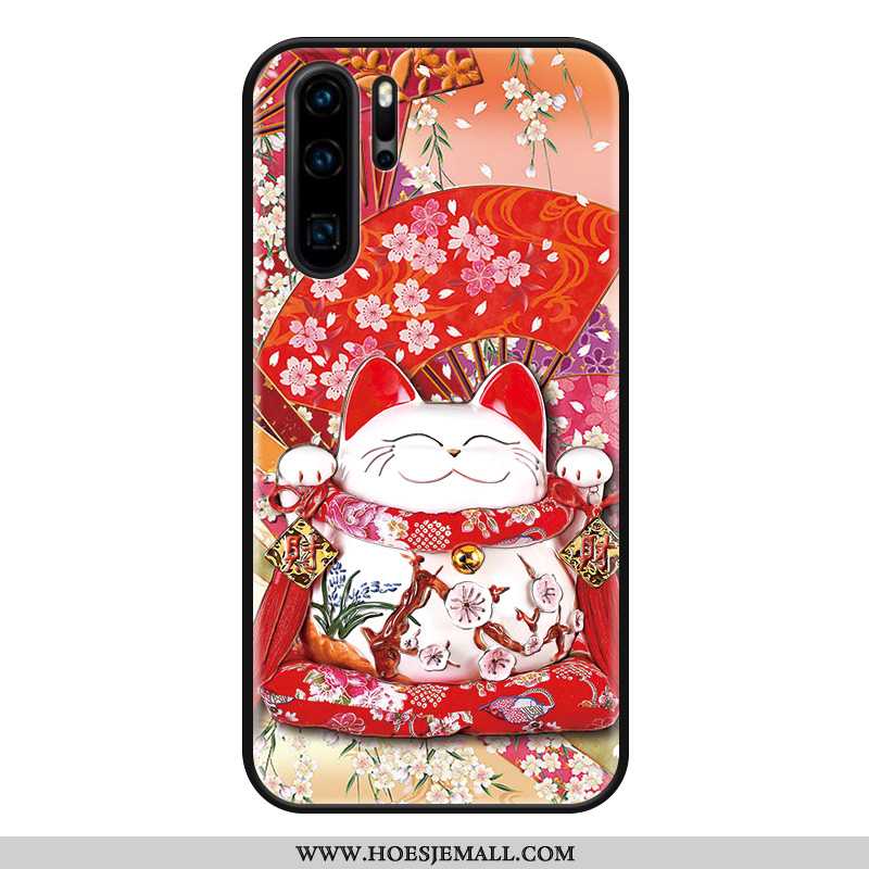 Hoes Huawei P30 Pro Trend Siliconen Lovers Schrobben Mobiele Telefoon All Inclusive Net Red Rood