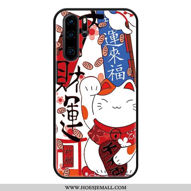 Hoes Huawei P30 Pro Trend Siliconen Lovers Schrobben Mobiele Telefoon All Inclusive Net Red Rood