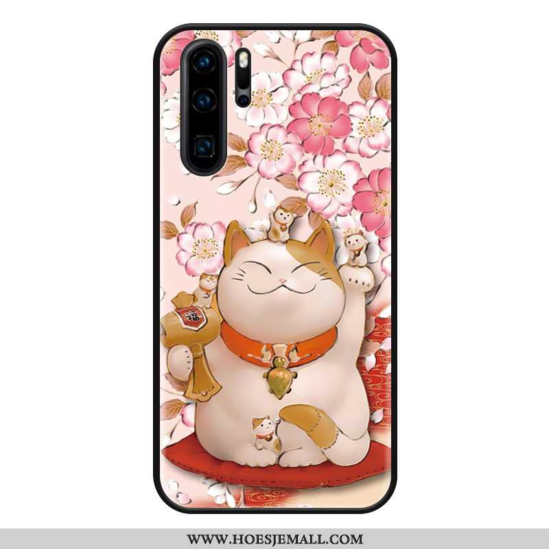 Hoes Huawei P30 Pro Trend Siliconen Lovers Schrobben Mobiele Telefoon All Inclusive Net Red Rood