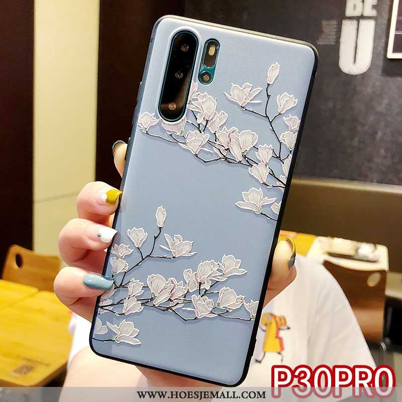 Hoesje Huawei P30 Pro Trend Siliconen Ring All Inclusive Mobiele Telefoon Rood Roos